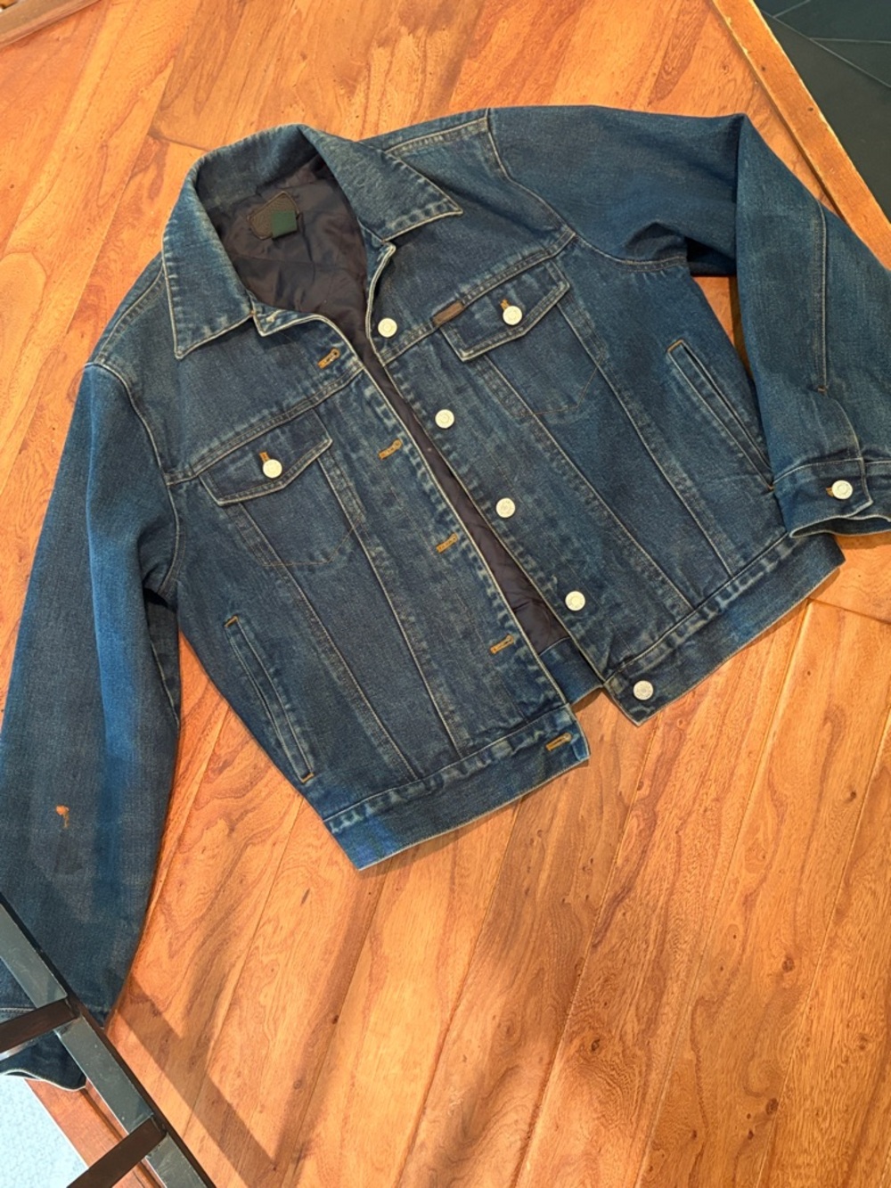 LAUREN JEANS CO. Ralph Lauren Blue Denim Padded Jacket Size Medium